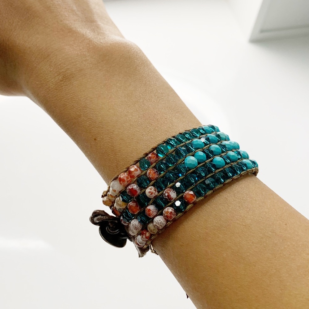 Chan Luu crystal and stone bracelet